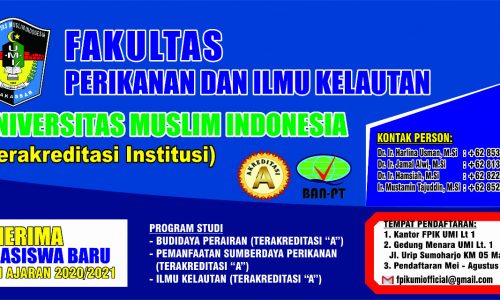 Pendaftaran Mahasiswa Baru Fakultas Perikanan dan Ilmu Kelautan UMI Tahun 2020/2021
