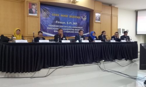 Dr. Ir. Hasnidar, MS Menjadi Penguji Sekaligus CO-Promotor pada ujian Disertasi  di Universitas Brawijaya Malang