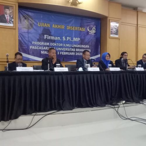 Dr. Ir. Hasnidar, MS Menjadi Penguji Sekaligus CO-Promotor pada ujian Disertasi  di Universitas Brawijaya Malang