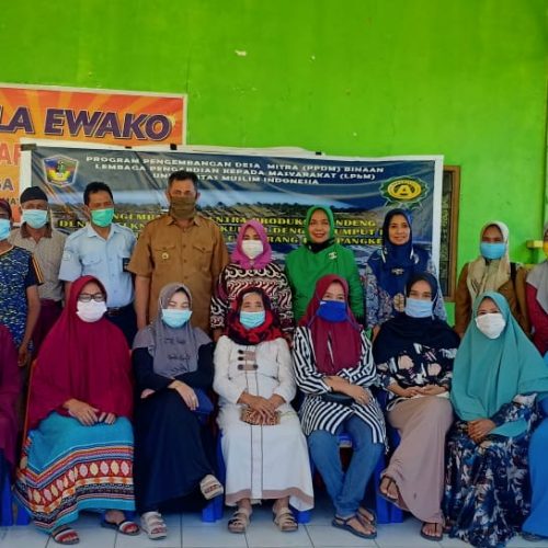 Harlina Usman, Dosen Fakultas Perikanan dan Ilmu Perikanan UMI Melaksanakan Program Pengembangan Desa Mitra (PPDM) Binaan di Desa Tamangapa Kec. Ma’rang Kab. Pangkep.